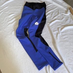 Pearl Izumi ELITE fleece lined cycling pants Large Royal Blue & black soft shell